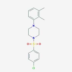 molecular formula C18H21ClN2O2S B439829 1-[(4-Chlorophenyl)sulfonyl]-4-(2,3-dimethylphenyl)piperazine CAS No. 346725-92-6