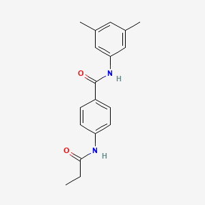 molecular formula C18H20N2O2 B4398461 N-(3,5-dimethylphenyl)-4-(propanoylamino)benzamide 