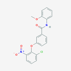 molecular formula C20H15ClN2O5 B4398515 3-(2-Chloro-6-nitrophenoxy)-N~1~-(2-methoxyphenyl)benzamide 