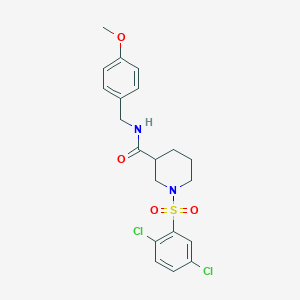 1-(2,5-dichlorophenyl)sulfonyl-N-[(4-methoxyphenyl)methyl]piperidine-3-carboxamide