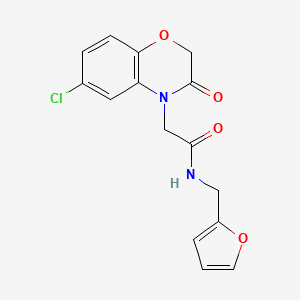 2-(6-chloro-3-oxo-2,3-dihydro-4H-1,4-benzoxazin-4-yl)-N-(2-furylmethyl)acetamide