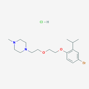 1-[2-[2-(4-Bromo-2-propan-2-ylphenoxy)ethoxy]ethyl]-4-methylpiperazine;hydrochloride