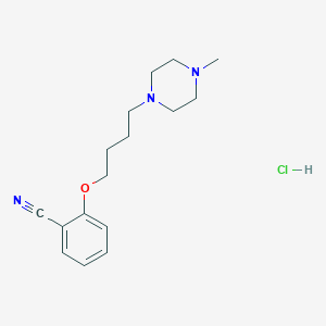 molecular formula C16H24ClN3O B4398651 2-[4-(4-Methylpiperazin-1-yl)butoxy]benzonitrile;hydrochloride 