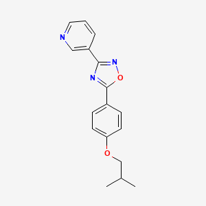 molecular formula C17H17N3O2 B4398772 3-[5-(4-isobutoxyphenyl)-1,2,4-oxadiazol-3-yl]pyridine 