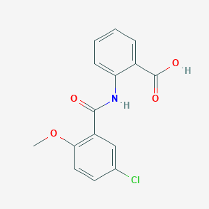 molecular formula C15H12ClNO4 B4398851 2-{[(5-Chloro-2-methoxyphenyl)carbonyl]amino}benzoic acid 