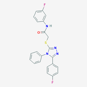molecular formula C22H16F2N4OS B439889 N-(3-fluorophenyl)-2-{[5-(4-fluorophenyl)-4-phenyl-4H-1,2,4-triazol-3-yl]sulfanyl}acetamide CAS No. 354996-97-7