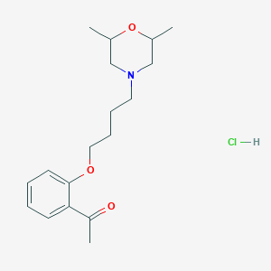 molecular formula C18H28ClNO3 B4398910 1-[2-[4-(2,6-Dimethylmorpholin-4-yl)butoxy]phenyl]ethanone;hydrochloride 