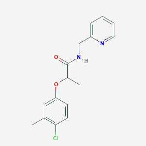 molecular formula C16H17ClN2O2 B4398924 2-(4-chloro-3-methylphenoxy)-N-(2-pyridinylmethyl)propanamide 