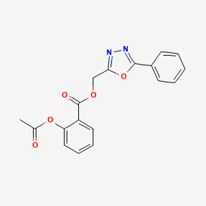 molecular formula C18H14N2O5 B4398960 (5-phenyl-1,3,4-oxadiazol-2-yl)methyl 2-(acetyloxy)benzoate 