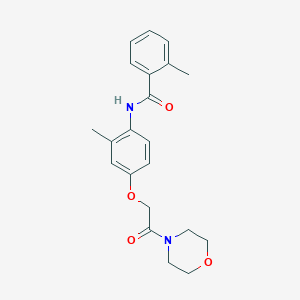 molecular formula C21H24N2O4 B4398984 2-methyl-N-{2-methyl-4-[2-(4-morpholinyl)-2-oxoethoxy]phenyl}benzamide 