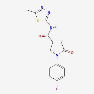 1-(4-fluorophenyl)-N-(5-methyl-1,3,4-thiadiazol-2-yl)-5-oxopyrrolidine-3-carboxamide