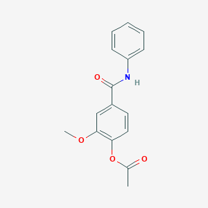 molecular formula C16H15NO4 B4399001 [2-Methoxy-4-(phenylcarbamoyl)phenyl] acetate 