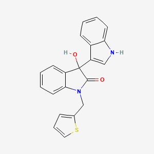 3-hydroxy-3-(1H-indol-3-yl)-1-(thiophen-2-ylmethyl)indol-2-one