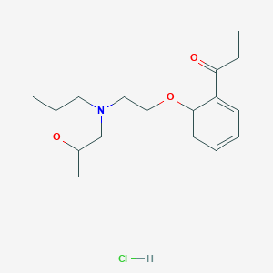 1-[2-[2-(2,6-Dimethylmorpholin-4-yl)ethoxy]phenyl]propan-1-one;hydrochloride