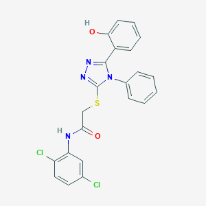 molecular formula C22H16Cl2N4O2S B439906 N-(2,5-dichlorophenyl)-2-{[5-(2-hydroxyphenyl)-4-phenyl-4H-1,2,4-triazol-3-yl]sulfanyl}acetamide 