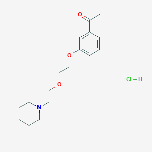 molecular formula C18H28ClNO3 B4399062 1-[3-[2-[2-(3-Methylpiperidin-1-yl)ethoxy]ethoxy]phenyl]ethanone;hydrochloride 