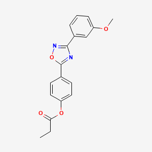 [4-[3-(3-methoxyphenyl)-1,2,4-oxadiazol-5-yl]phenyl] propanoate