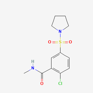 2-chloro-N-methyl-5-pyrrolidin-1-ylsulfonylbenzamide