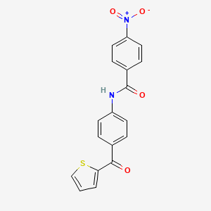 molecular formula C18H12N2O4S B4399130 4-nitro-N-[4-(2-thienylcarbonyl)phenyl]benzamide 