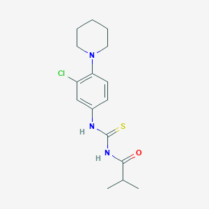 N-({[3-chloro-4-(1-piperidinyl)phenyl]amino}carbonothioyl)-2-methylpropanamide