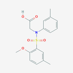 2-(N-(2-methoxy-5-methylphenyl)sulfonyl-3-methylanilino)acetic acid