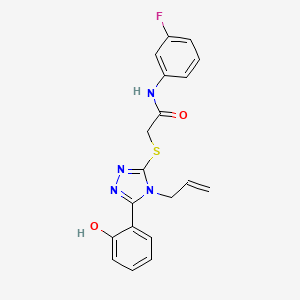 2-{[4-allyl-5-(2-hydroxyphenyl)-4H-1,2,4-triazol-3-yl]thio}-N-(3-fluorophenyl)acetamide