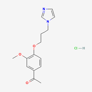 molecular formula C15H19ClN2O3 B4399260 1-[4-(3-Imidazol-1-ylpropoxy)-3-methoxyphenyl]ethanone;hydrochloride 