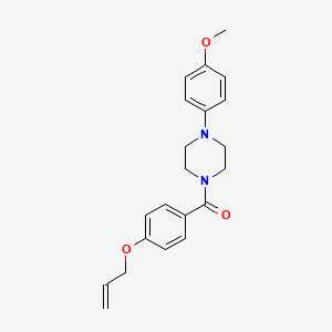 molecular formula C21H24N2O3 B4399273 [4-(4-Methoxyphenyl)piperazin-1-yl]-(4-prop-2-enoxyphenyl)methanone 