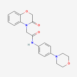 N-[4-(4-morpholinyl)phenyl]-2-(3-oxo-2,3-dihydro-4H-1,4-benzoxazin-4-yl)acetamide