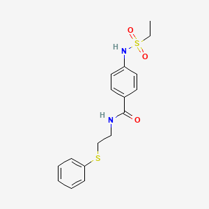 4-[(ethylsulfonyl)amino]-N-[2-(phenylthio)ethyl]benzamide