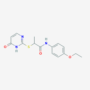 N-(4-ethoxyphenyl)-2-[(4-hydroxy-2-pyrimidinyl)thio]propanamide