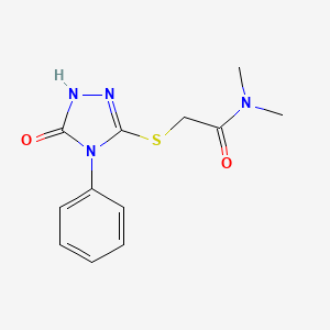 N,N-dimethyl-2-[(5-oxo-4-phenyl-4,5-dihydro-1H-1,2,4-triazol-3-yl)thio]acetamide