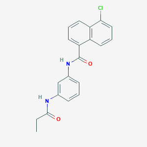 molecular formula C20H17ClN2O2 B4399362 5-chloro-N-[3-(propionylamino)phenyl]-1-naphthamide 