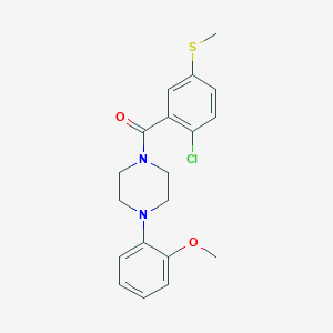 1-[2-chloro-5-(methylthio)benzoyl]-4-(2-methoxyphenyl)piperazine