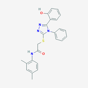molecular formula C24H22N4O2S B439940 N-(2,4-dimethylphenyl)-2-{[5-(2-hydroxyphenyl)-4-phenyl-4H-1,2,4-triazol-3-yl]sulfanyl}acetamide 