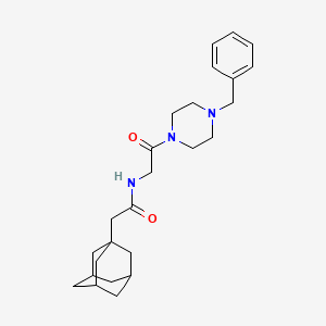 2-(1-adamantyl)-N-[2-(4-benzyl-1-piperazinyl)-2-oxoethyl]acetamide