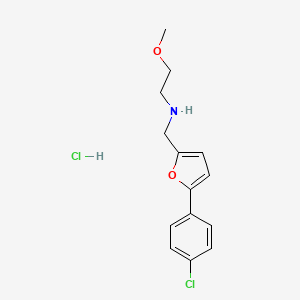 N-[[5-(4-chlorophenyl)furan-2-yl]methyl]-2-methoxyethanamine;hydrochloride