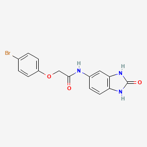 molecular formula C15H12BrN3O3 B4399447 2-(4-bromophenoxy)-N-(2-oxo-2,3-dihydro-1H-benzimidazol-5-yl)acetamide 