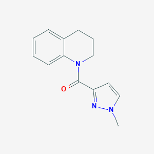 molecular formula C14H15N3O B439955 (3,4-dihydroquinolin-1(2H)-yl)(1-methyl-1H-pyrazol-3-yl)methanone CAS No. 489407-05-8