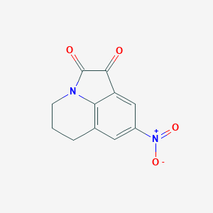 B043996 8-Nitro-5,6-dihydro-4H-pyrrolo[3,2,1-ij]quinoline-1,2-dione CAS No. 123296-53-7