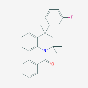 molecular formula C25H24FNO B440003 1-Benzoyl-4-(3-fluorophenyl)-2,2,4-trimethyl-1,2,3,4-tetrahydroquinoline CAS No. 332019-22-4