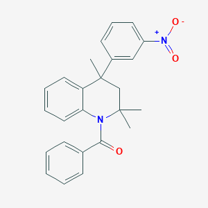 molecular formula C25H24N2O3 B440014 phenyl[2,2,4-trimethyl-4-(3-nitrophenyl)-3,4-dihydroquinolin-1(2H)-yl]methanone CAS No. 332019-21-3