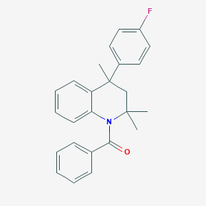 molecular formula C25H24FNO B440018 1-Benzoyl-4-(4-fluorophenyl)-2,2,4-trimethyl-1,2,3,4-tetrahydroquinoline CAS No. 317840-64-5