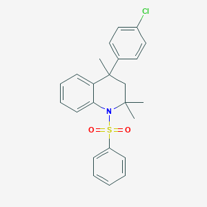 molecular formula C24H24ClNO2S B440027 4-(4-Chlorophenyl)-2,2,4-trimethyl-1-(phenylsulfonyl)-1,2,3,4-tetrahydroquinoline CAS No. 332019-19-9