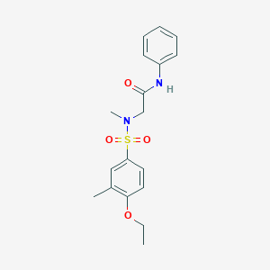 2-[(4-ethoxy-3-methylphenyl)sulfonyl-methylamino]-N-phenylacetamide