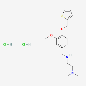 N-[[3-methoxy-4-(thiophen-2-ylmethoxy)phenyl]methyl]-N',N'-dimethylethane-1,2-diamine;dihydrochloride