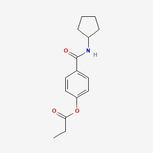 [4-(Cyclopentylcarbamoyl)phenyl] propanoate