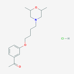 1-[3-[4-(2,6-Dimethylmorpholin-4-yl)butoxy]phenyl]ethanone;hydrochloride