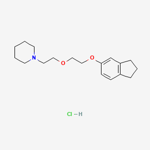 molecular formula C18H28ClNO2 B4400368 1-[2-[2-(2,3-dihydro-1H-inden-5-yloxy)ethoxy]ethyl]piperidine;hydrochloride 