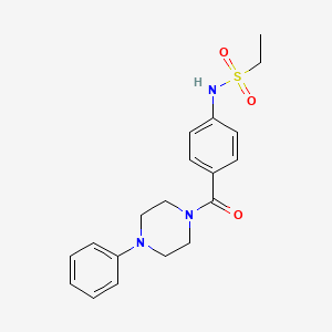 N-{4-[(4-phenyl-1-piperazinyl)carbonyl]phenyl}ethanesulfonamide